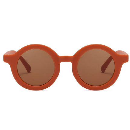 2023Ins Kidsren's Sunglasses Retro Boys and Girls Kidsren's Sunglasses Ready-Made Baby Round Frame Sunglasses