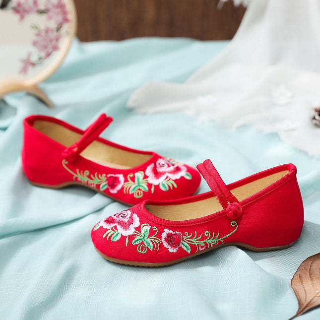 2020 New Old Beijing Cloth Shoes Ethnic Style Embroidered Shoes Wedding Shoes Inner Heightening Wedge Women's Shoes Single Shoes