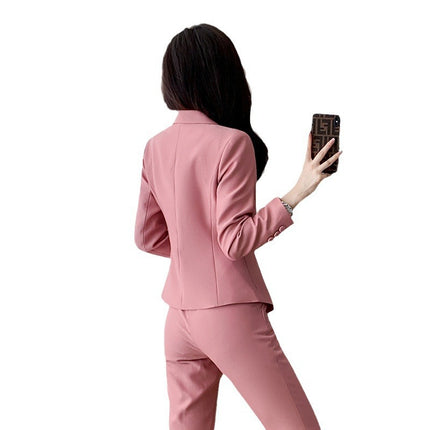 Green Suit Jacket Women's 2023 New High-end Dress Work Clothes Elegant Autumn and Winter Goddess Fan Professional suit