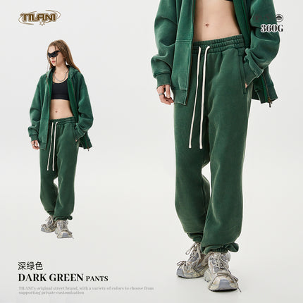 Tilani Men's Sweatshirt and Sweatpants Set Cross-Border Trendy Brand Hoodie Autumn and Winter Velvet Thickeneded Men's Two-Piece Set