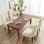 Beige / Lingge 06 small armrest chair cover