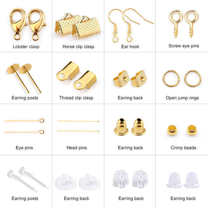 Cross border hot sale 24 grid diy jewelry earrings ear hook material wholesale tweezers jewelry opener jewelry accessories