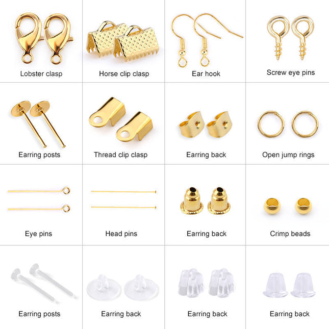 Cross border hot sale 24 grid diy jewelry earrings ear hook material wholesale tweezers jewelry opener jewelry accessories