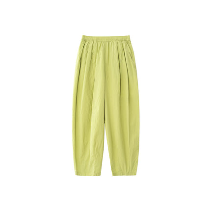 Aboutsea Summer Balloon Bobo Pants with a Drapey Feel for Pear-Shaped Body Types, Summer Women's High-End Wide-Leg Pants