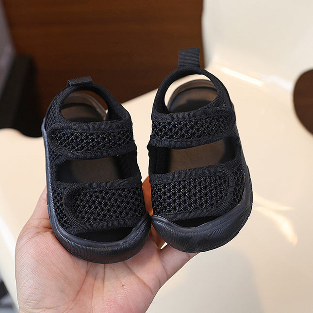 Summer 0-3 Years Old 2 Baby Sandals Soft Rubber Bottom Breathable Baby Shoes Mesh Hollow Baby Shoes