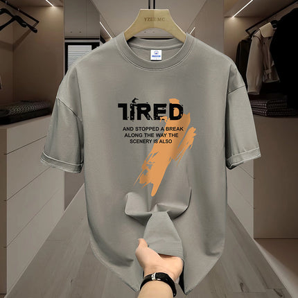 Pure Cotton Short-sleeved T-shirt Men's Casual Loose All-match Summer T-shirt Half-sleeved Base-layer Top for Young Students