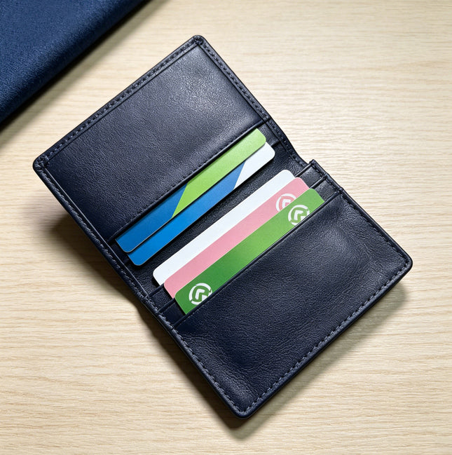 Genuine Leather Business Card Bag Card Bag Napa Top Layer Cowhide Plain Business Card Holder Men's Embossable LOGO Soft Face
