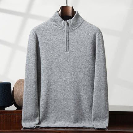 Cashmere Half-Zip Sweater Men / Pull Cachemire Demi-Col Zip