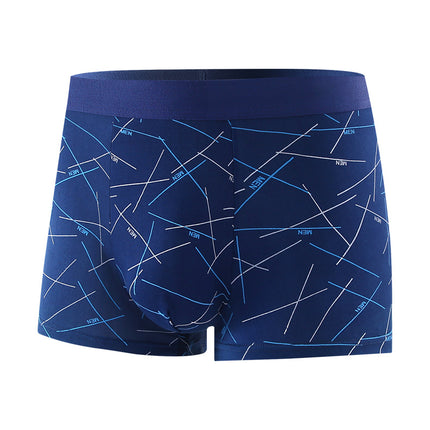 [New Explosions] Men's Underwear Men's Boxer Youth Mid-Waist Boxer Male plus size Shorts Shorts Head