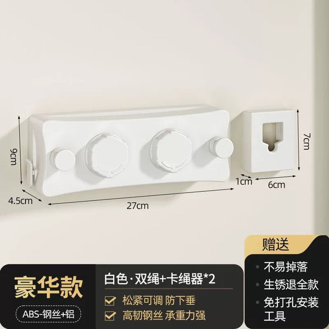Invisible Clothesline Indoor Punch-Free Balcony Invisible Retractable Clothes Drying Artifact Bathroom Clothes Drying Rack Wire Rope