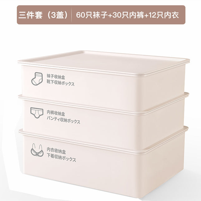 Household Intimates and Socks Storage Box Plastic Cosmetics Organizer Storage Intimates Bra Intimates Compartment Storage Box