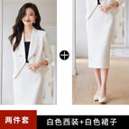 White suit + white skirt / S