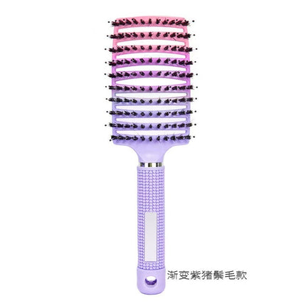 Cross-border Hot Pig Mane Big Bend Comb Fluffy Curly Hair Styling Comb Anti-static Hair Comb Home Hair Massage Comb