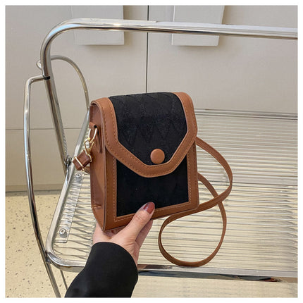 Mobile Phone Bag for Women 2024 New Cross-Border Niche Mini Retro Versatile Shoulder Crossbody Lipstick Bag Portable