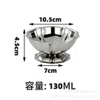 304 stainless steel lotus-shaped ice cream cup - silver