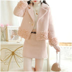 Pink suit [two-piece set thickened with mezzanine] / Within s size 45kg
