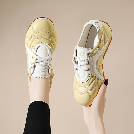 (Out-Of-Stock Items Not Restocked) Brand German Training Shoes for Women, 2026 Spring New Model, Flat Soft Sole, Lightweight Sports Casual White Shoes