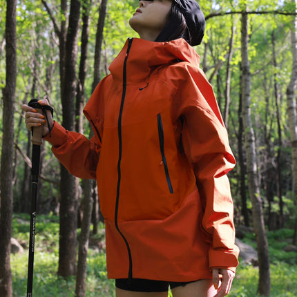Spring and Autum Jacket Orange Orange Windproof New Anti-Splash Camping Style Travel Hiking Mountaineering Clothing Outdoor Cover for Men and Women