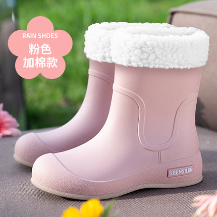 New dopamine women's short tube fashion rain boots non-slip wear-resistant waterproof rain boots camping water play shoes rubber shoes shoes