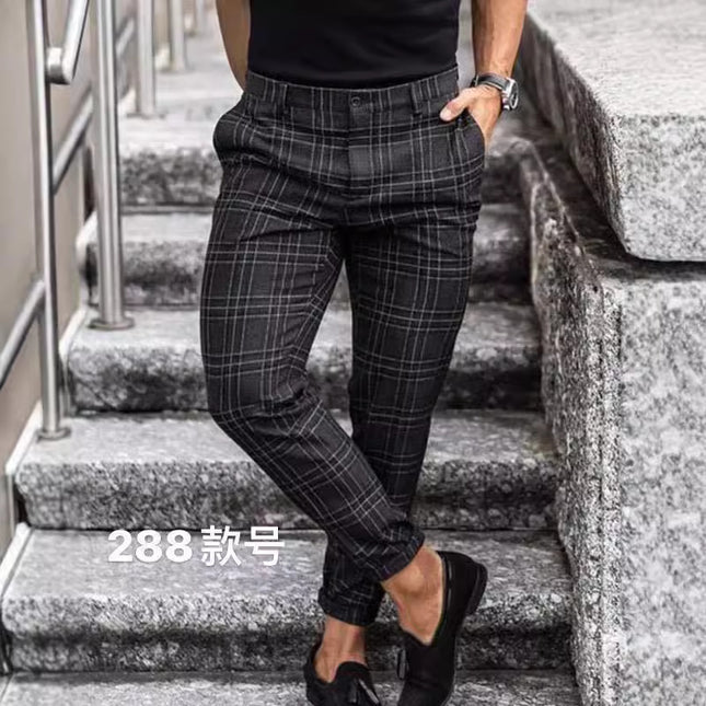 Foreign Trade 2021 European and American Summer New Stripesd Men's Casual Pants Amazon wish Aliexpress Drop Shipping