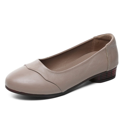 Mom's Shoes for the Elderly, Spring and Autumn Women's Soft-Soled Single Shoes, Work Shoes for Middle-Aged and Elderly, Non-Slip, 2026 New Model, Comfortable Leather Shoes