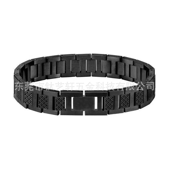 Cross-Border E-Commerce Fish Scale Pattern Stainless Steel Jewelry Titanium Steel Bracelet Men's Chain Saturn Personality Chain Trendy Hot Item
