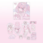 Pink Angel / Postcard (touch film) sticker bag (touch film)