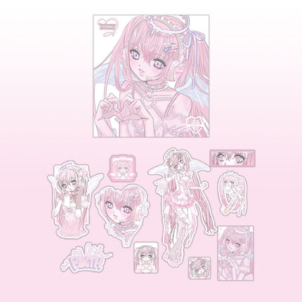 2024 new domi sticker bag postcard flat for ceiling special figure sticker bag diy phone case ins