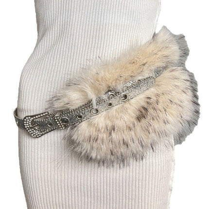 Rhinestone Mao Mao stitching belt shiny Mao Mao belt new Y2K all-match pin buckle corns hot girl belt