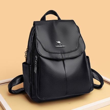2024 New Fashion Backpack Women's PU Soft Leather Small Backpack Korean Style Distinctive Women's Backpack Trendy Dual-purpose Chest Bag