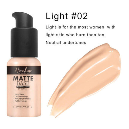 30ml SEPORA 6 Colors Matte Liquid Foundation Oil Control Waterproof Full Coverage Facial Natural Concealer Base Makeup Cosmetics