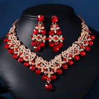 NS-J6524GRED necklace earrings