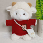 Red label sweater + white bag / About 23cm