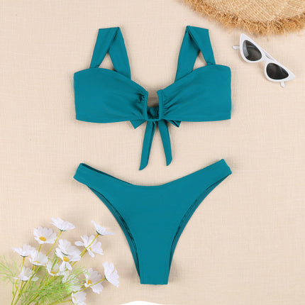 2025 Swimwear Women's Sexy Two-Piece Bikini Multi-Color U-Cut Backless Swimsuit Beach Bikini Hollow-Out Two-Piece Style