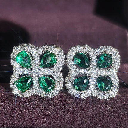 Cross-border Amazon Lucky Alfalfa Emerald suit Exquisite Joker Female Senior Design Sense j6885