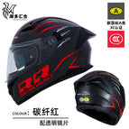M / Carbon fiber red-transparent lens