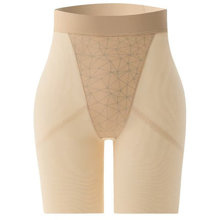Summer Thin Seamless Ice Silk Women's Leggings Postpartum Hip-lifting Belly-tightening Waist Anti-bacterial Crotch High Waist Shaping Pants