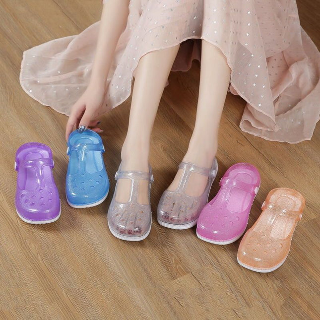 Hole Shoes Women's Summer New Sandals Breathable Hollow Out Jelly Sandals and Slippers Nurst Shoes Women's Baotou Non-slip Garden