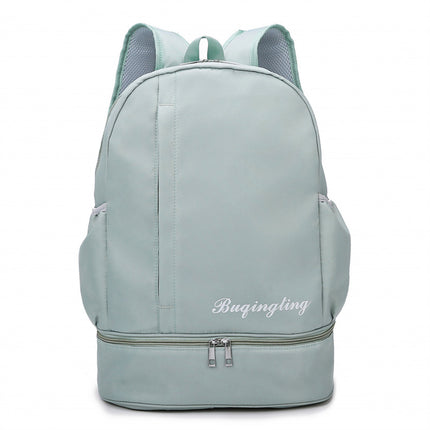 Swimming Backpack Oxford Cloth Sports Backpack Wet and Dry Separate Shoes Casual Double Back Large Capacity Printable Logo
