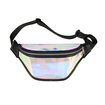 Summer New Colorful Transparent Waist Bag PVC Chest Bag Running Mobile Phone Waterproof Anti-splash Sports Waist Bag Swimming Crossbody