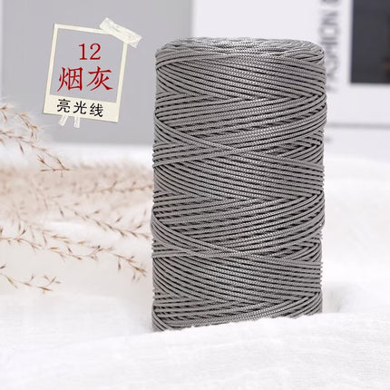 Bright Silk Thread 1mm Thin Thread for Crocheting Bouquets, Bags, Shoes, Handmade 100g Factory Direct Wholesale Knitting Thread