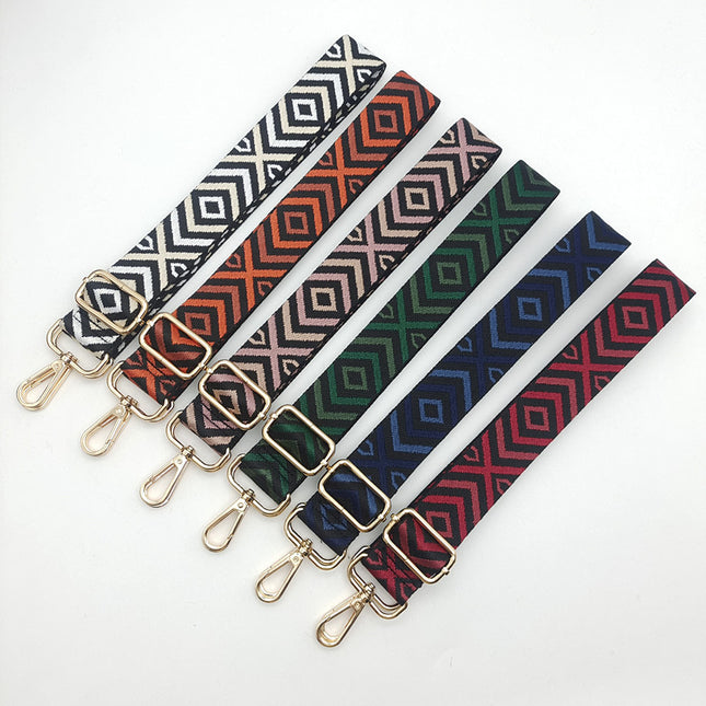 Wholesale Rhomboid Bag Strap Lightweight Luxury All-match Women's Bag Strap Adjustable Shoulder Crossbody Bag Shoulder Strap Mobile Phone Strap