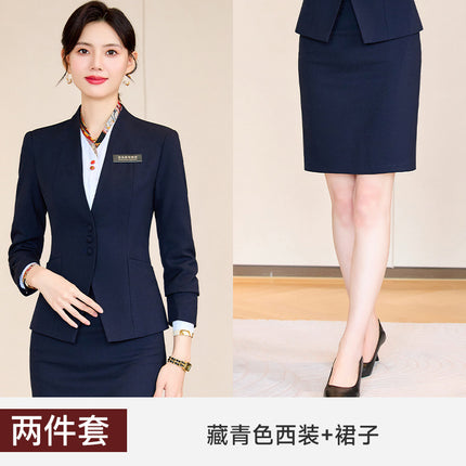 Medical Beauty Consultation Elegant Beautician Autumn and Winter 2025 New Slim Stewardess Uniform Front Desk Cashier Class Work Clothes