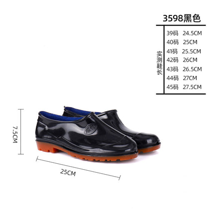 Rain Boots, Labor Protection Rain Shoes, Men's High-Top Non-Slip Kitchen Long-Tube Water Shoes, Camouflage Thickened Velvet, Cold-Proof, Durable and Waterproof