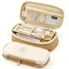 Canvas retractable pencil case [khaki]