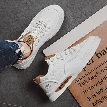 Slip-On Men's Shoes, Summer Trendy Versatile Sports White Flat Shoes, Soft Sole, Breathable and Thin Putian Casual Trendy Shoes