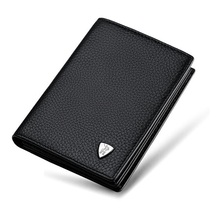 King Paul real cowhide short wallet men's large capacity wallet driver's license set multi-card card bag wholesale