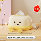 Swimming ring tissue box (sitting position 2 feet) - yellow