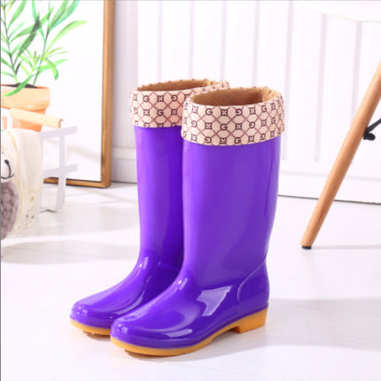 Four-Season High-Top Women's Rain Boots, Canteen Cleaning Waterproof Shoes, Bathroom Rubber Shoes, Labor Protection Rain Boots, Mother's Work Boots, Water Boots