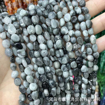 8-10mm natural stone loose beads amethyst agate straight hole gravel diy jewelry accessories amorphous beads